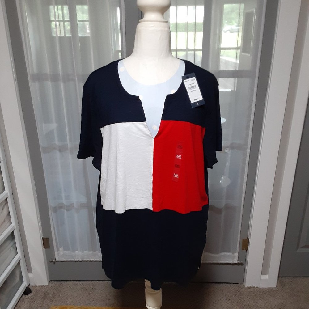 Women's Tommy Hilfiger S/S Shirt Size XXL/TTG NWT-Retail $39.99.